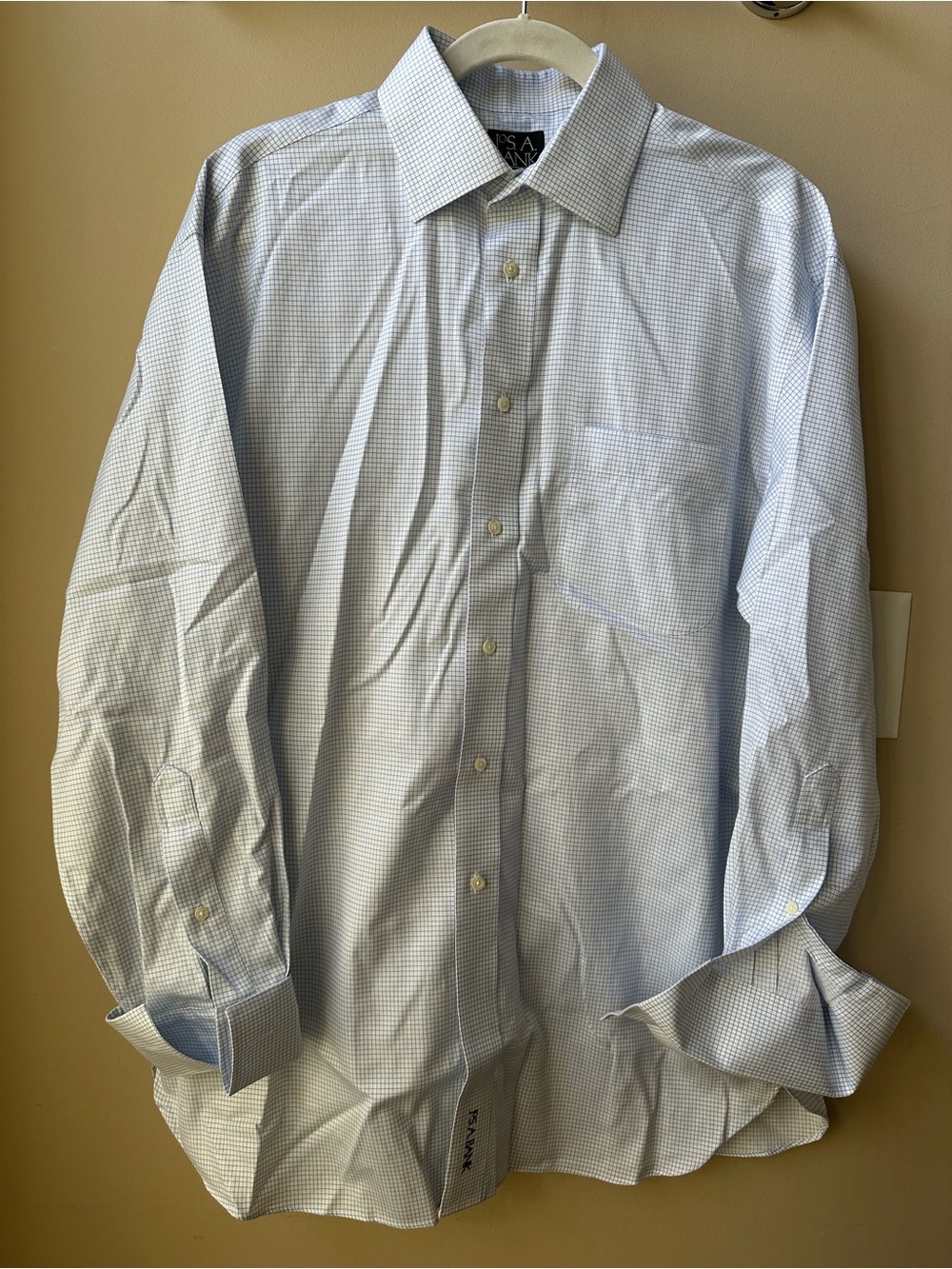 Jos. A. Bank Light Blue Micro-Check Men's Dress Shirt